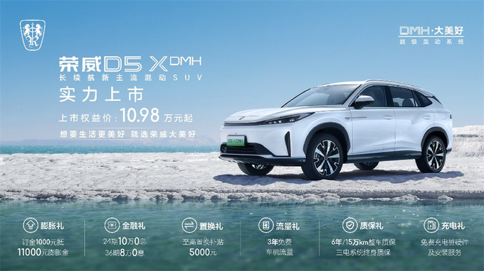 入門即享長續航大動力榮威D5X DMH上市限時權益價10.98萬起-圖2