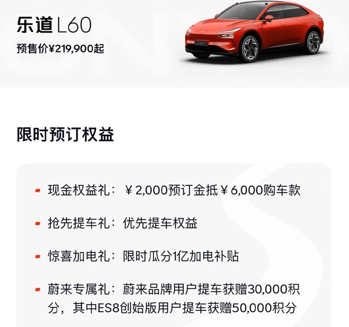 乐道L60预售21.99万起9月上市 订车抵6000元车款-图1