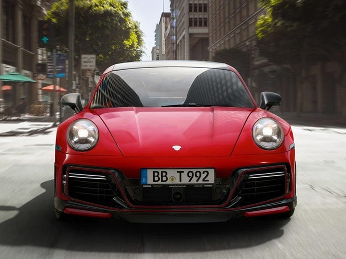 保时捷新款911改装版 配升降式尾翼/动力小幅升级-图1