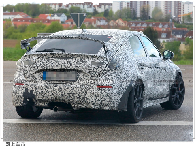 本田新思域Type-R街拍曝光搭2.0T/车尾配大尾翼-图6