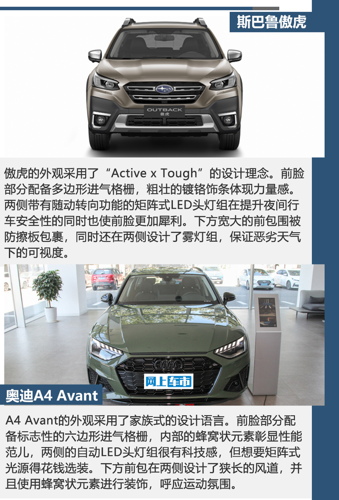 都是进口旅行车斯巴鲁傲虎和奥迪A4 Avant谁更适合旅行-图2