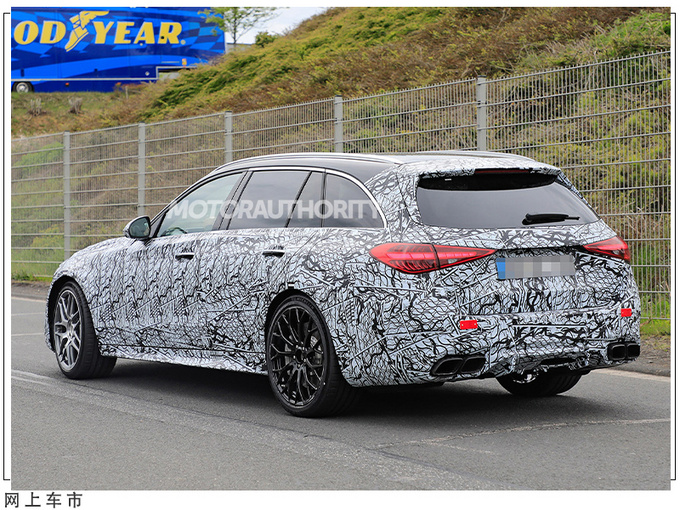 奔驰全新C63实车谍照换搭四缸混动/动力超越V8-图7