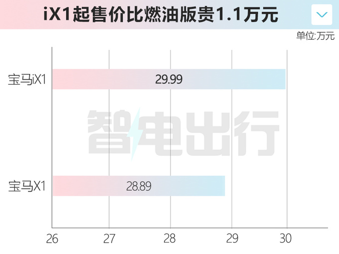 加1.1元买电动版宝马iX1售29.99万起 iX同款格栅-图2