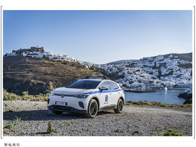 大众ID.4警用版曝光  配备警用花纹和警灯-图2