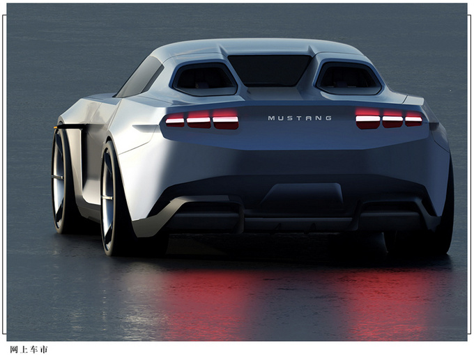 福特Mustang新车渲染图 封闭格栅/车尾酷似战斗机-图3