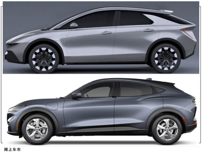 福特Mustang Mach-E草图 三角尾灯/车头近似锐际-图2