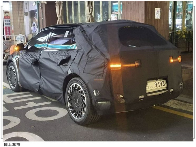 现代全新电动汽车谍照 LED大灯/配一体式双联屏-图3
