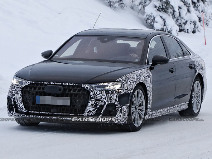 奥迪新款A8谍照曝光搭3.0T引擎/年内即将亮相-图1