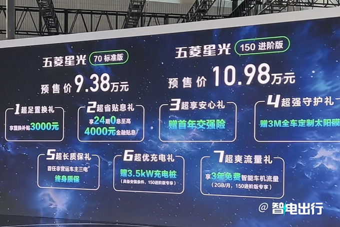 五菱星光預(yù)售9.38萬起 首搭-神煉電池 PK比亞迪秦PLUS-圖3