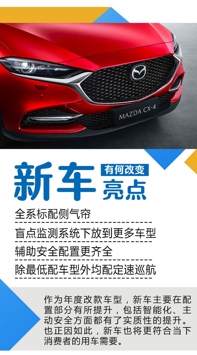 标配LED大灯 安全配置齐全 2021款CX-4怎么选-图5