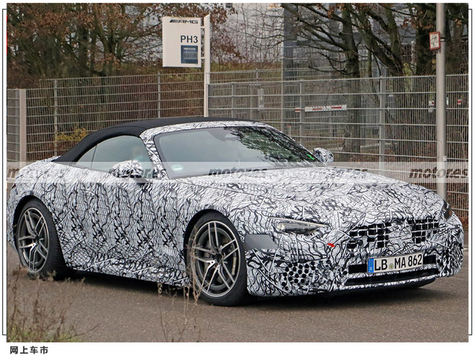 奔驰全新SL谍照曝光 配搭帆布车顶/与AMG GT同平台-图2