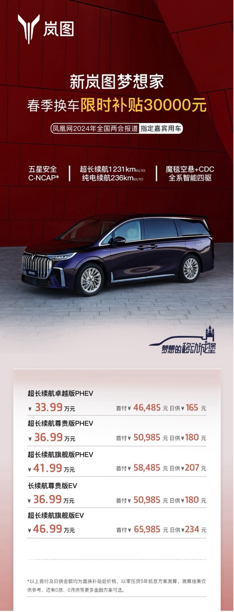 价格战的风吹到了豪华MPV 现购新岚图梦想家补贴3万现金-图2