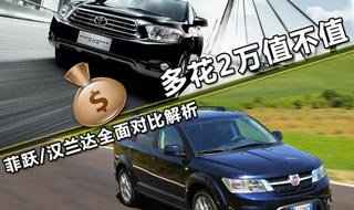 多花2万值不值 菲跃/汉兰达全面对比解析