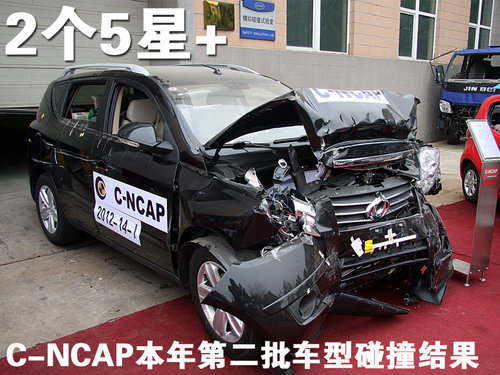 C-NCAP今年第二批车型碰撞结果发布