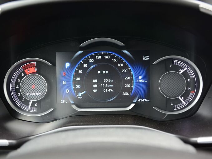 北京现代 380 TGDi TOP 仪表盘
