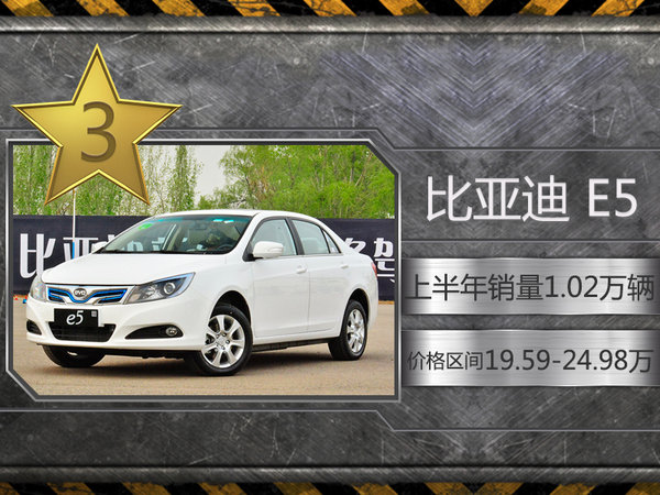 上半年十大“电动车”畅销 谁说自主不够强-图3