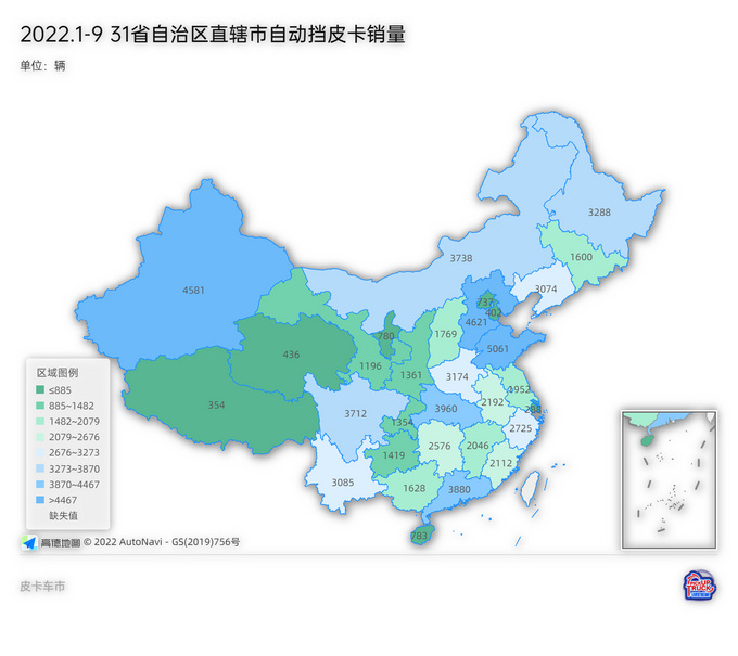2022年1-9月自动挡皮卡销量占总销量比重为28.41-图7