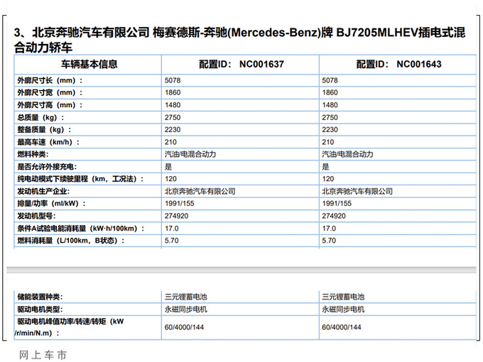 奔驰改款E级插电混动曝光 纯度续航提升140-图3