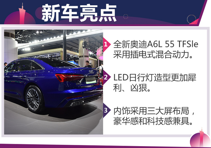 2019广州车展实拍不限牌的奥迪A6L 55 TFSle-图1
