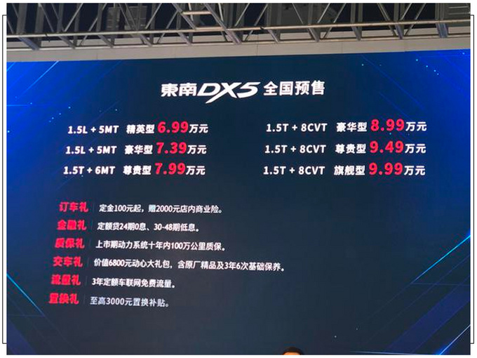 东南DX5预售6.99万起 年底上市 竞争吉利帝豪GS-图2