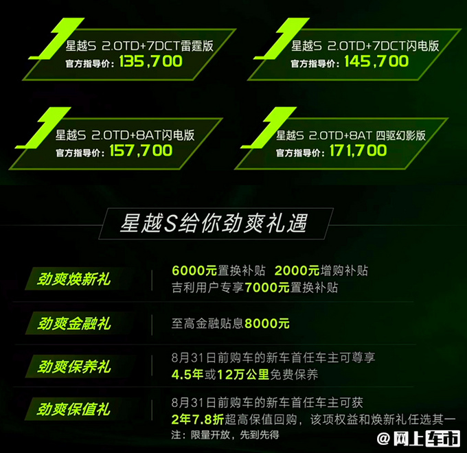 外观更运动吉利星越S 13.57万元起售 全系2.0T-图1
