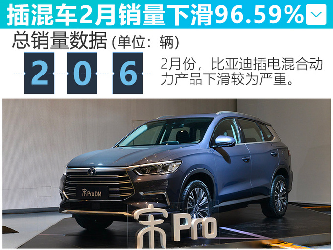 比亚迪2月销量下滑79.5 插混车大跌96.59-图4