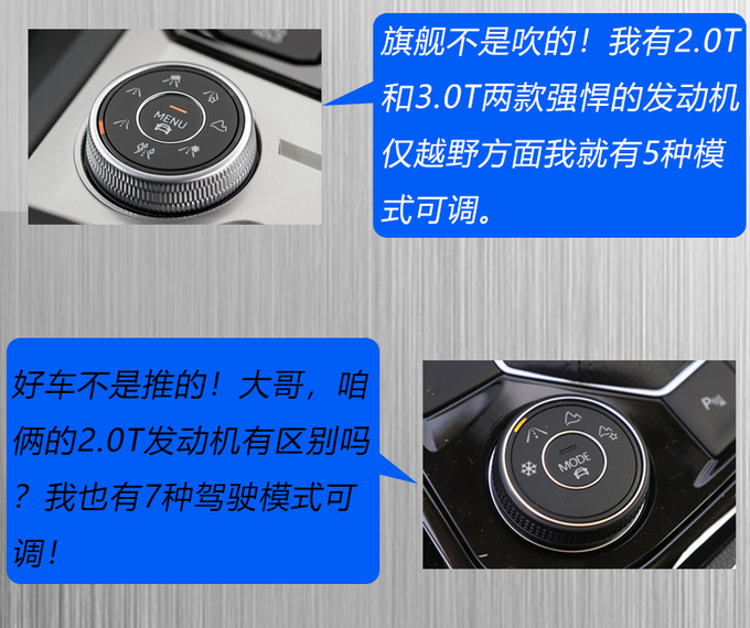 control駕駛模式選擇,可實現4種公路模式,2種越野模式和 1種雪地模式