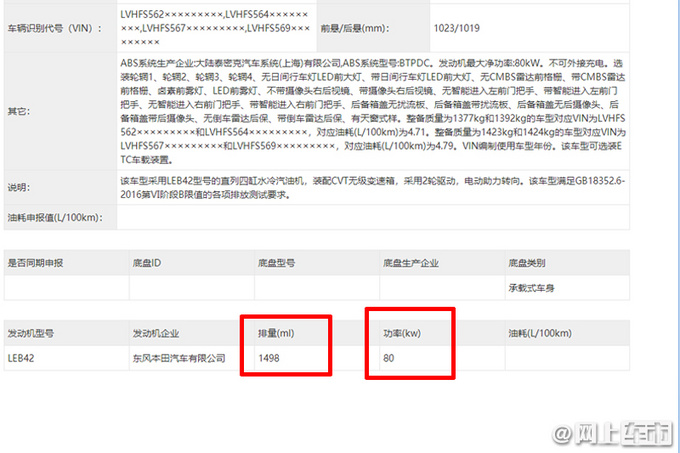 东风本田新款享域实拍造型更运动 两种动力可选-图10