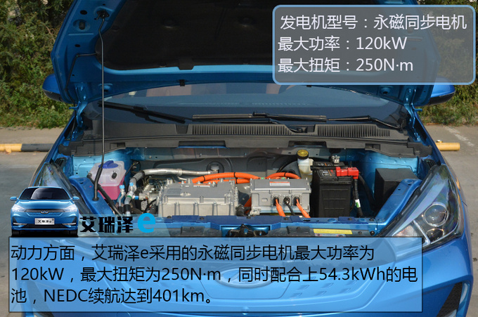 综合续航超400公里奇瑞新能源艾瑞泽e到店实拍-图12