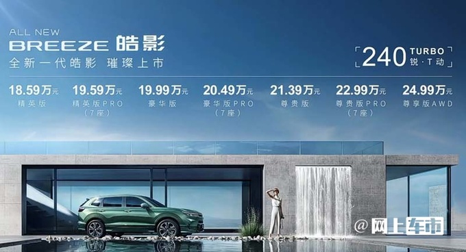 官方涨价本田新皓影售18.59-24.99万元 增7座版-图1
