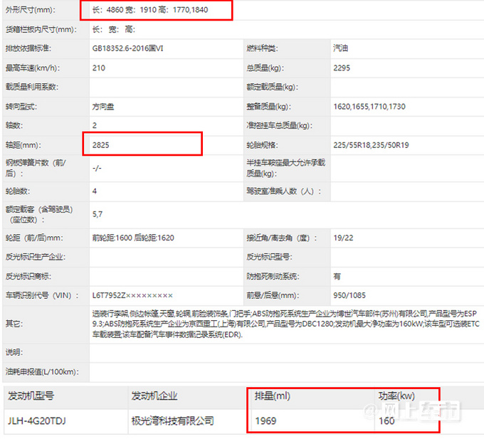 吉利新款豪越实车曝光尺寸加长 换搭2.0T发动机-图4